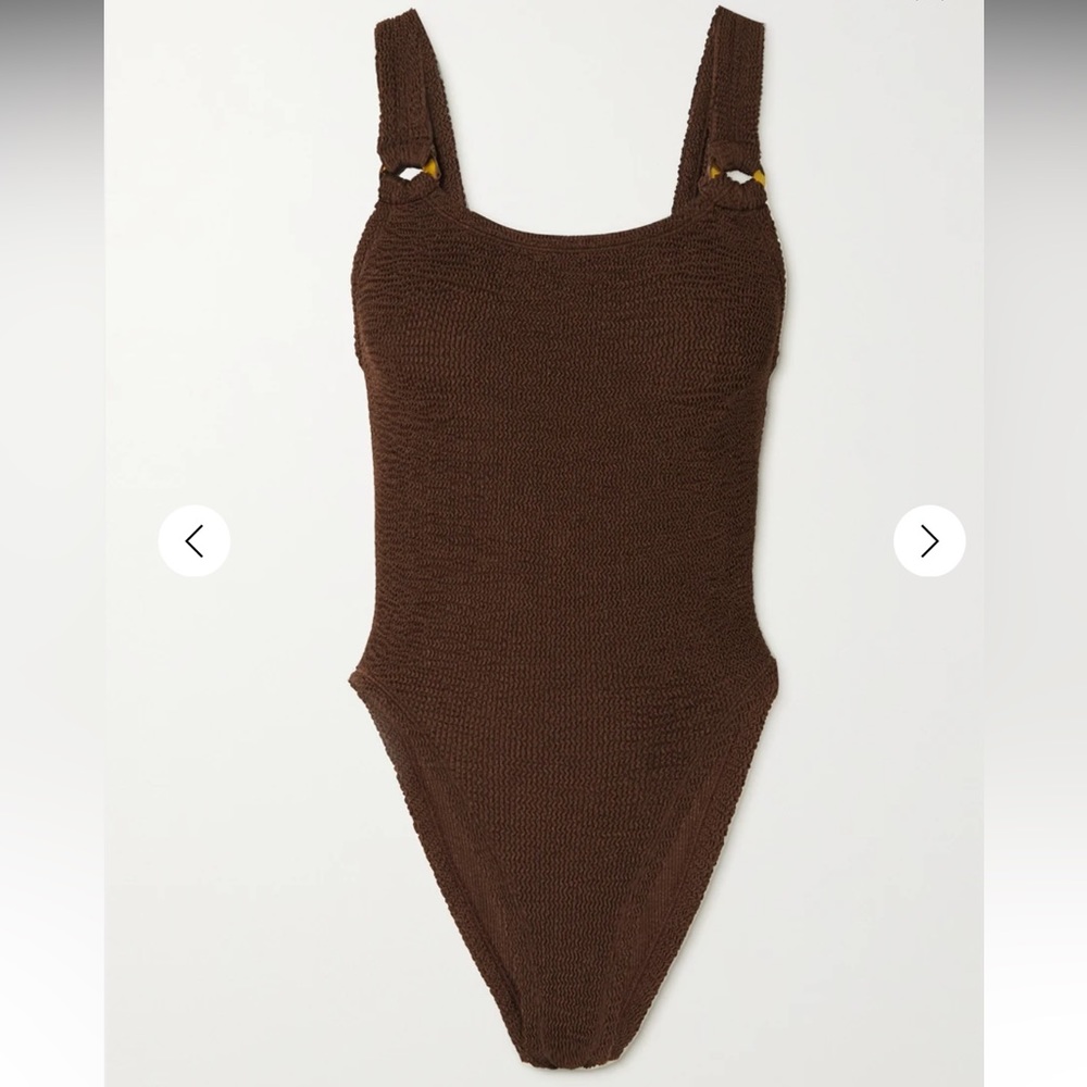 WORN ONCE Hunza G Domino swimsuit in Chocolate